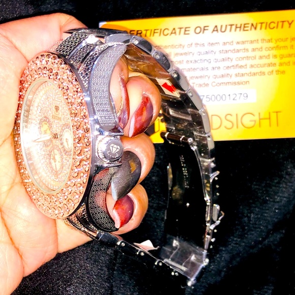 REAL DIAMOND EXCLUSIVE collection mens Bling watch - Picture 6 of 17